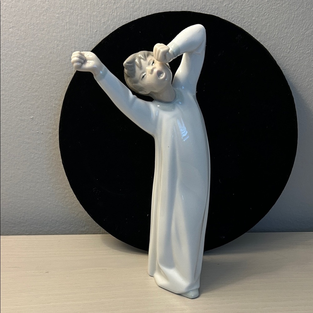 Lladro Boy Awakening Porcelain Sculpture